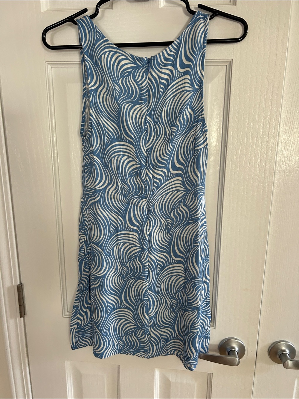 Reformation Blue & White Swirl Print Dress - Picture 3 of 5